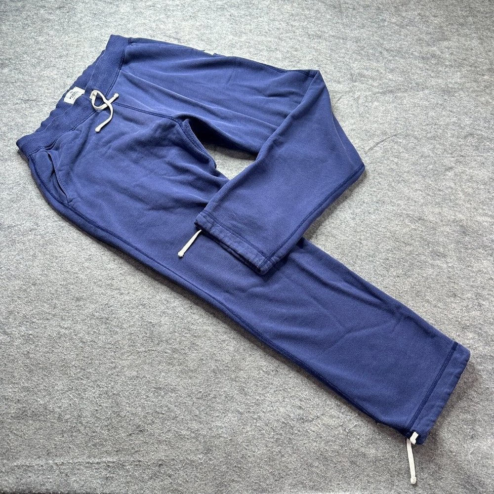 Reigning Champ Sweatpants Men L Blue Terry 32" Adjustable Leg Lounge Cotton